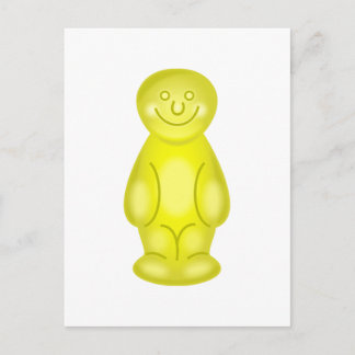 Yellow Jelly Baby Postcard