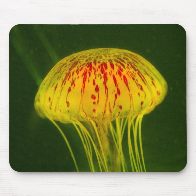 Yellow Jellyfish Mouse Pad (Front)