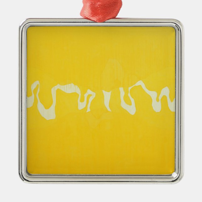 Yellow journey metal tree decoration (Front)