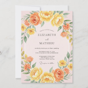 Yellow Joyful Summer Wedding Invitation