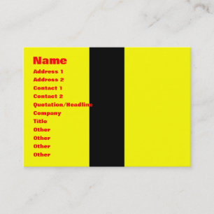 Yellow Jumpsuit Business Card