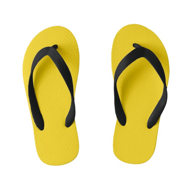 yellow kid's jandals (Footbed)