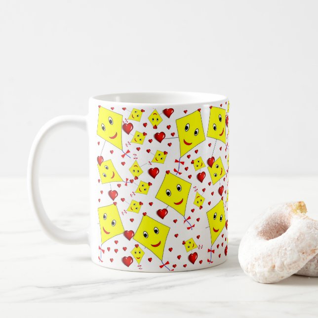 Yellow Kites Mug (With Donut)