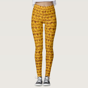 Yellow knitted wool, high-resolution texture. leggings