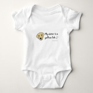 yellow lab baby bodysuit
