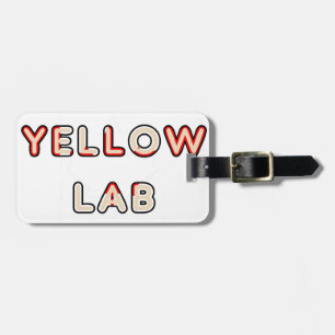 yellow lab Canadian-Flag in name Luggage Tag