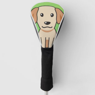 yellow lab cartoon golf head cover