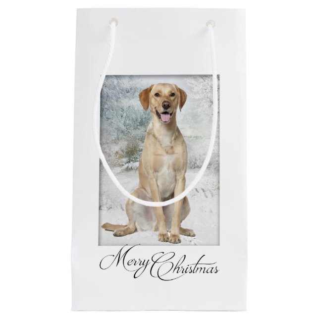 Yellow Lab Christmas Gift Bag (Front)