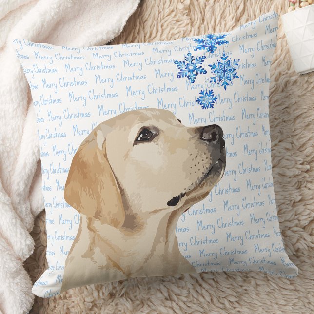 Yellow Lab Christmas Labrador Cushion (Creator Uploaded)