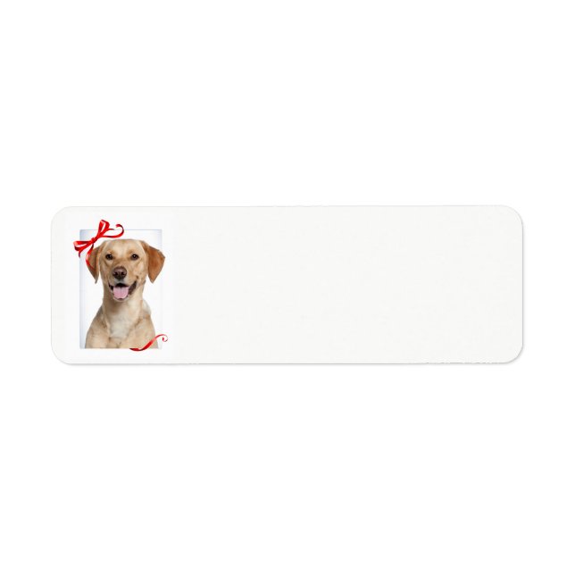 Yellow Lab Christmas Return Address Labels (Front)