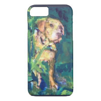 Yellow Lab Creek Painting Phone Case