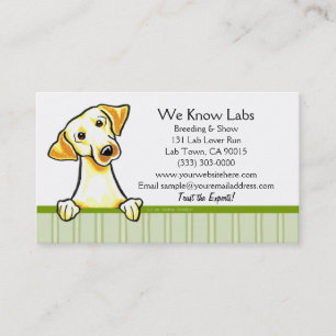 Yellow Lab Custom Pet Business Cards
