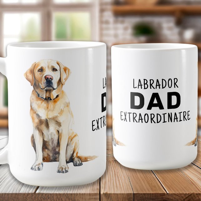 Yellow Lab Dad - Cute Labrador Retriever Dog Coffee Mug (Creator Uploaded)