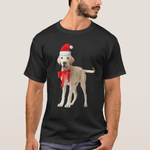 Yellow Lab Dog Santa Costume Christmas Labrador Re T-Shirt