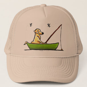 Yellow Lab Fishing Trucker Hat