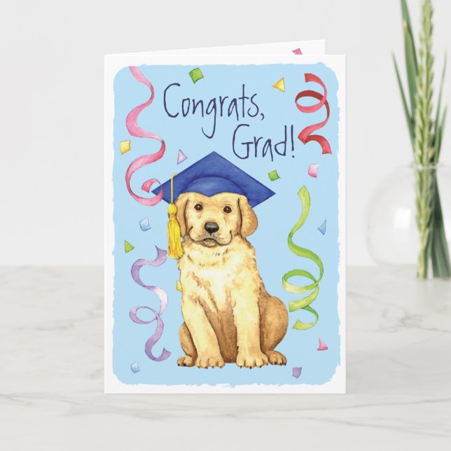 Yellow Lab Graduate Card (Front)