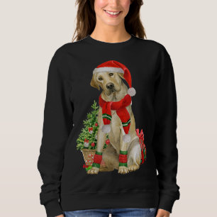 Yellow Lab Labrador Christmas Tree Dog Lover Xmas Sweatshirt