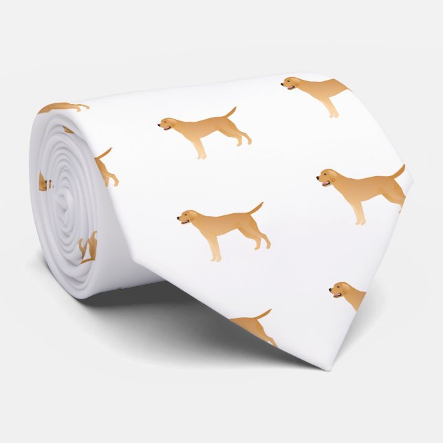 Yellow Lab - Labrador Retriever Breed Silhouette Tie (Rolled)
