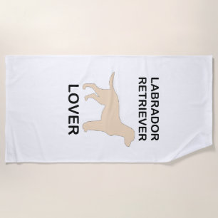 yellow lab lover beach towel