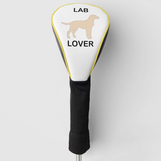 yellow lab lover golf head cover (Front)