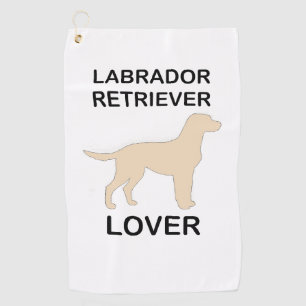 yellow lab lover golf towel
