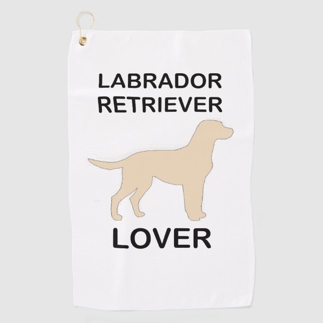 yellow lab lover golf towel (Front)