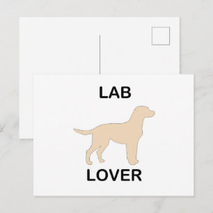 yellow lab lover postcard