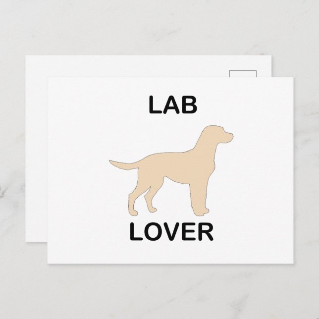 yellow lab lover postcard (Front/Back)