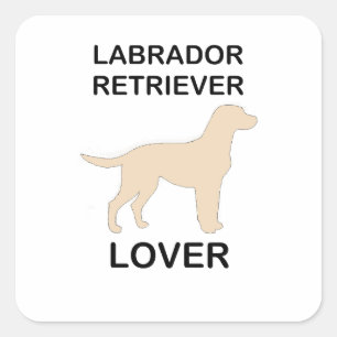 yellow lab lover square sticker