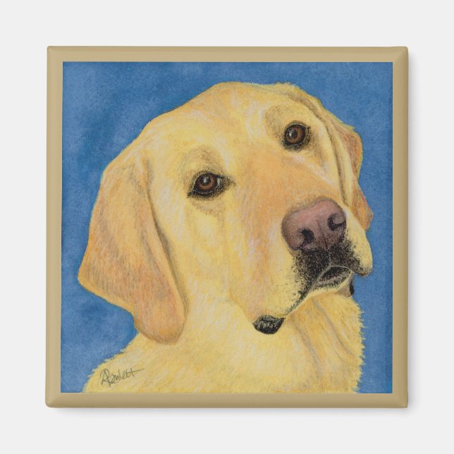 Yellow Lab Magnet - "River" (Front)