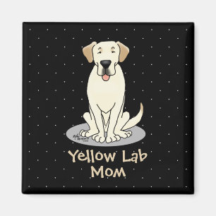 Yellow Lab Mom (Labrador Retriever Mom) Cute Dog Magnet