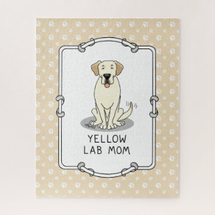 Yellow Lab Mum (Labrador Retriever Mum) Cute Dog Jigsaw Puzzle