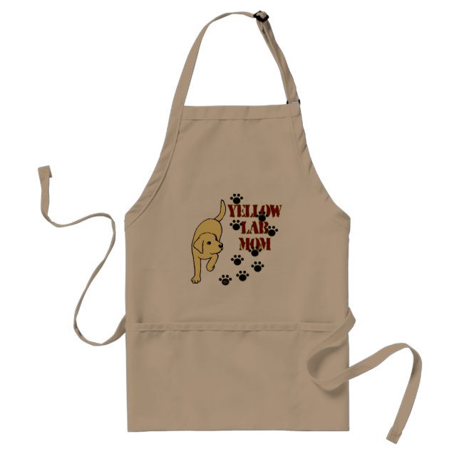 Yellow Lab Mum Standard Apron (Front)