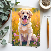 Yellow Lab Painting Labrador Retriever Dog