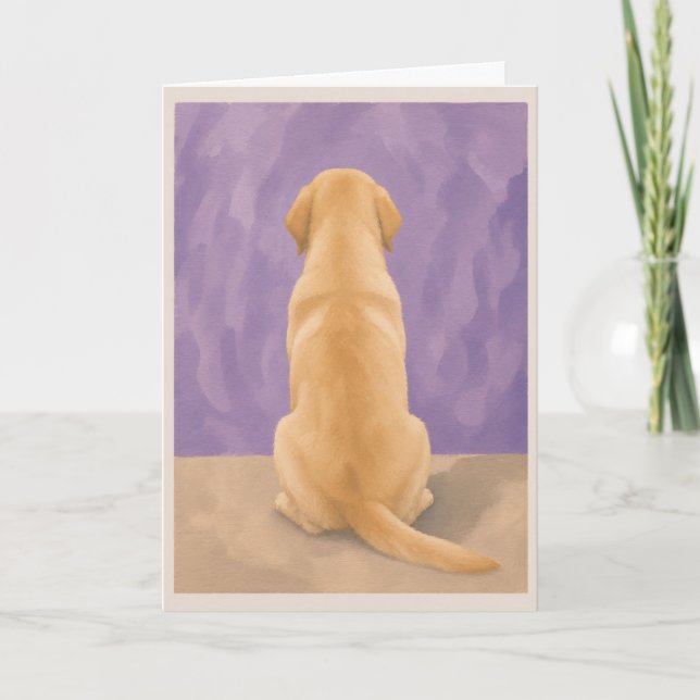 Yellow Lab Pet Sympathy Card (Front)