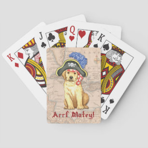 Yellow Lab Pirate Playing Cards