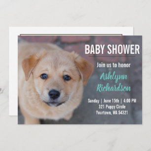 Yellow Lab Puppy Baby Shower Invitation