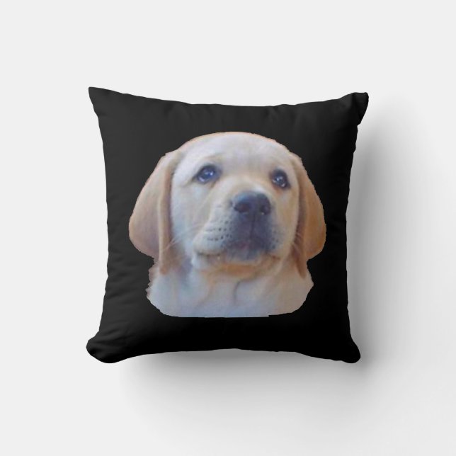 Yellow Lab Puppy Pillow (Front)
