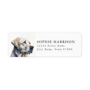 Yellow Lab Return Address Labels
