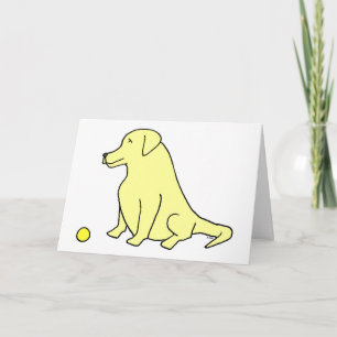 Yellow Lab "Sit. Stay. Have A Ball." Fun Birthday Card