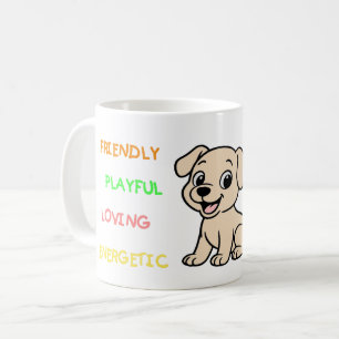 Yellow Lab Traits Cartoon Coffee Mug