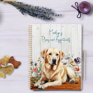Yellow Lab Wildflowers Planner