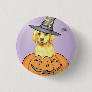 Yellow Lab Witch 3 Cm Round Badge