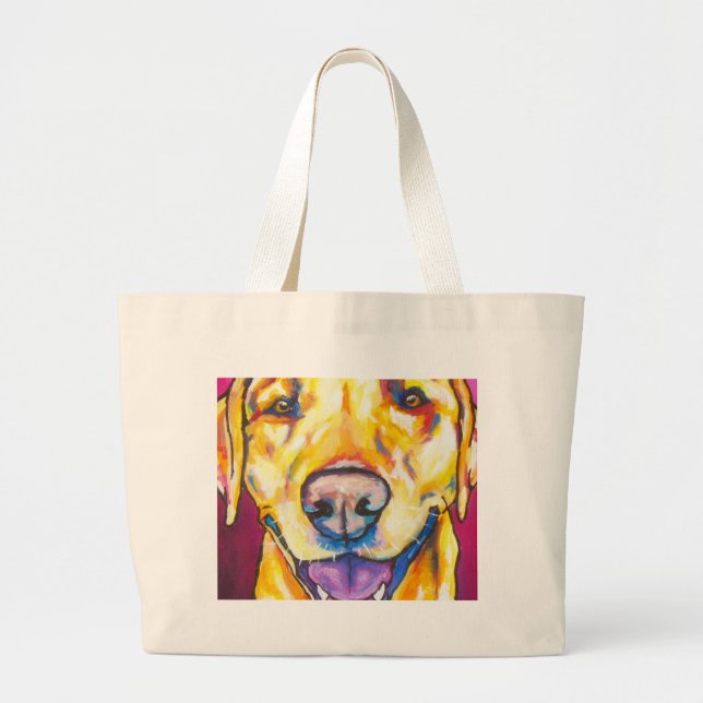Yellow Labrador 1 Large Tote Bag (Front)