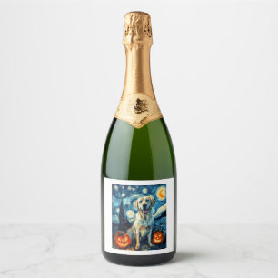 Yellow Labrador (1) Sparkling Wine Label