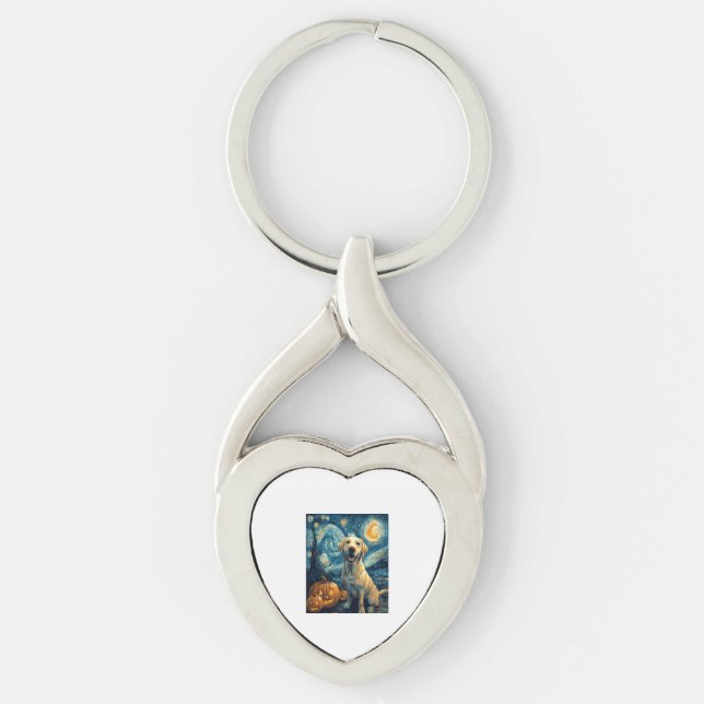 Yellow Labrador (2) Key Ring (Front)