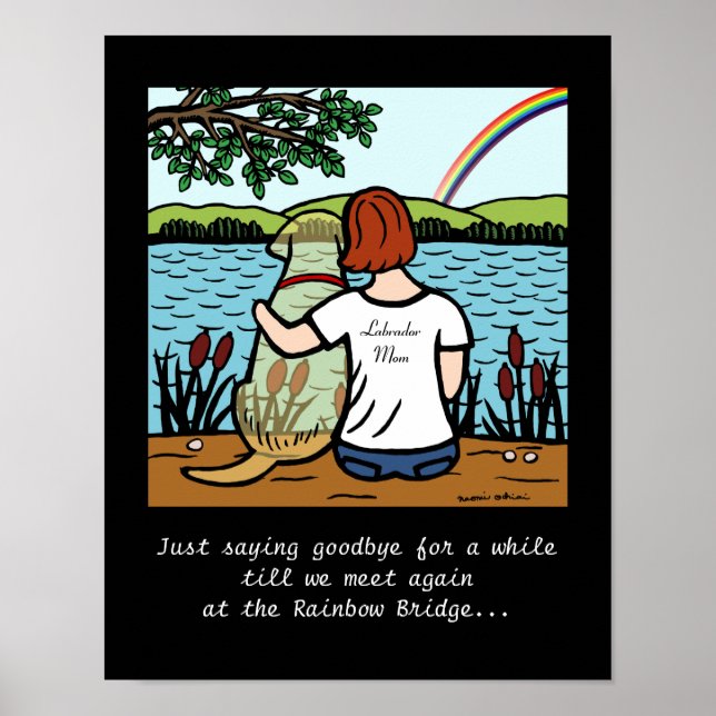 Yellow Labrador Angel and Mum 2 Poster (Front)