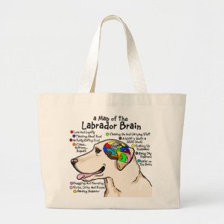 Yellow Labrador Brain Atlas Large Tote Bag