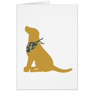 Yellow Labrador / Camo Bandanna