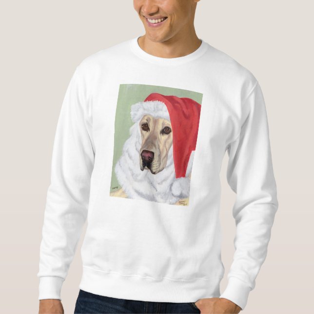 Yellow Labrador Christmas Santa Sweatshirt (Front)